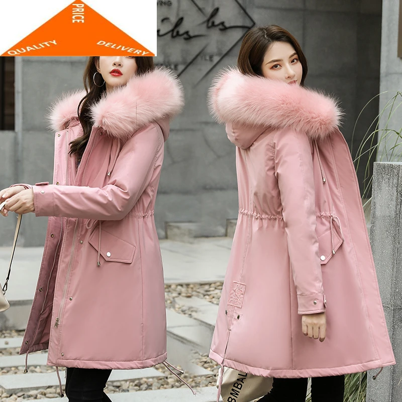 Женское пуховое пальто из хлопка женская зимняя куртка одежда 2020 длинная толстая