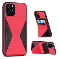 for iphone 13 12 11 pro max 13 mini multifunctional folding bracket case for iphone 7 8 plus x xr xs max fashion card slot case