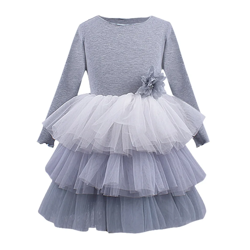 Вечерние многослойные платья-пачки принцессы из тюля для маленьких девочек |