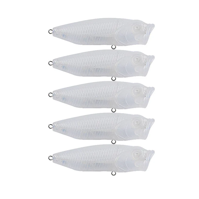 

2021 New 5Pcs Luya Sub-bait Wave Crawling Bionic Bait 8CM//11.6G Blank Embryo Body No Hook and No Paint Hard Fake White Lure