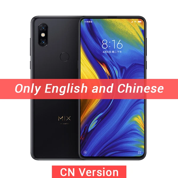 Xiaomi mi x 3 8 ГБ ОЗУ 128 Гб ПЗУ мобильный телефон Snapdragon 845 Восьмиядерный 24 МП фронтальная камера 6,3" 19,5: 9 полный экран - Цвет: CN ROM Black