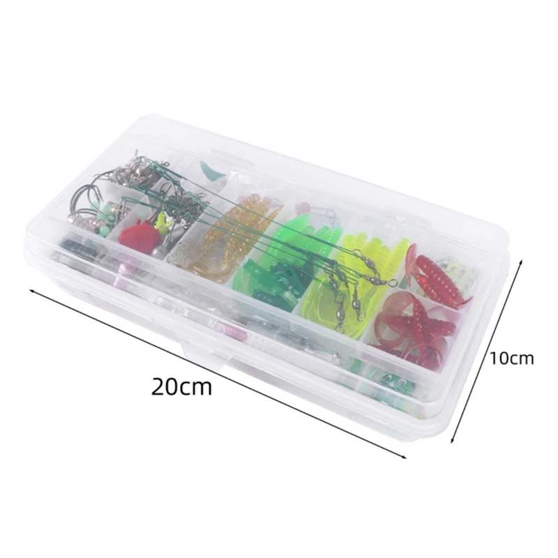 

Fishing Lure Set Multifunctional Suit Mixed Spoon Minnow Hooks Soft Lure Kit Artificial Bait Fishing Tackle Accessories