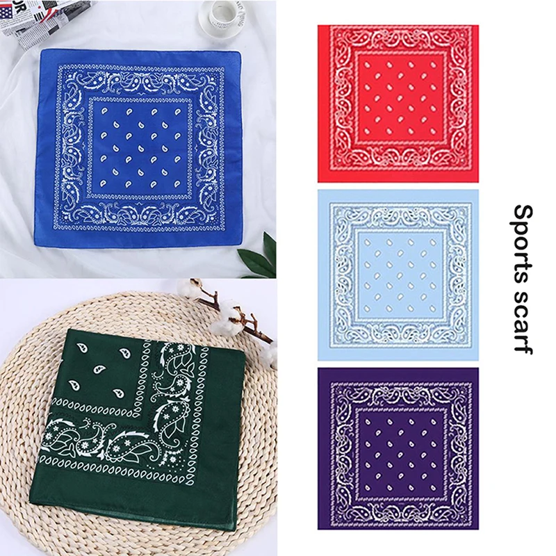 

Excellent 100% Cotton Material Fashion Trend Hip Hop Cotton Bandana Square Scarf Diverse Colors Patchwork Pattern Headband