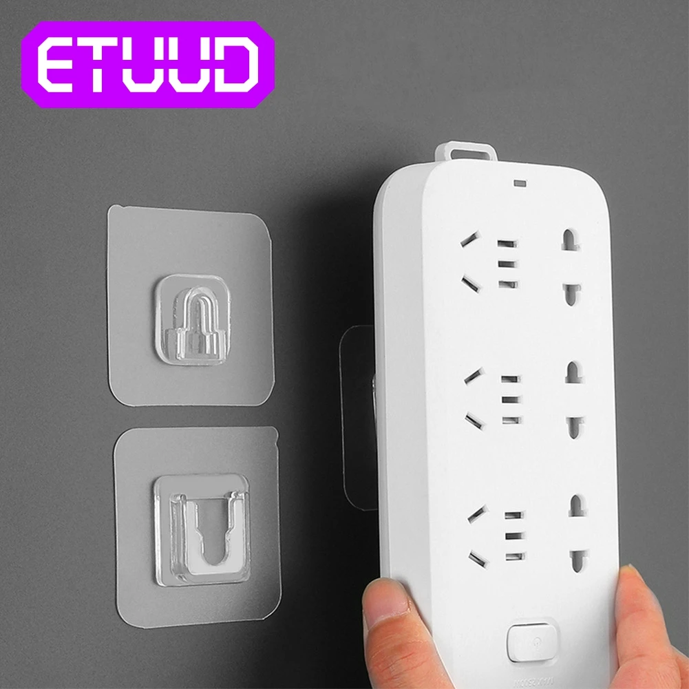 

20Pcs Transparent Adhesive Sticky Hooks Heavy Duty Wall Seamless Hook Hangers for Kitchen Bathroom Accessories Towel Hooks