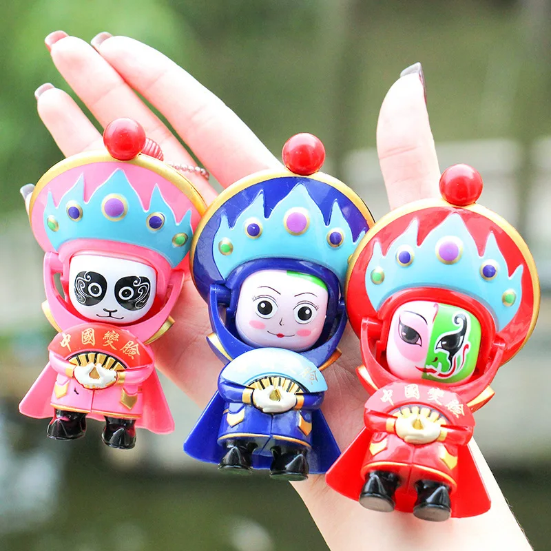 10 см мини креативная Пекинская оперная маска меняющая кукла Китайская