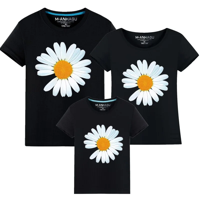 Футболка для папы мамы и меня одинаковые летние комплекты семьи Одежда комплект