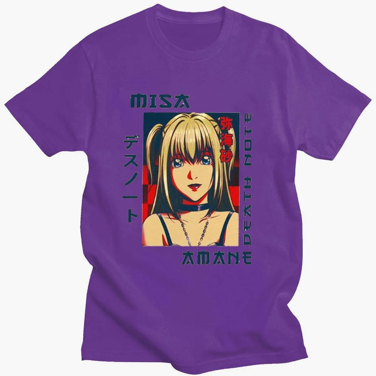 

Retro Death Note Misa Amane T-shirt For Men Short Mouwen Anime Manga T-shirt Pure Cato Summer T-shirt Tea tops