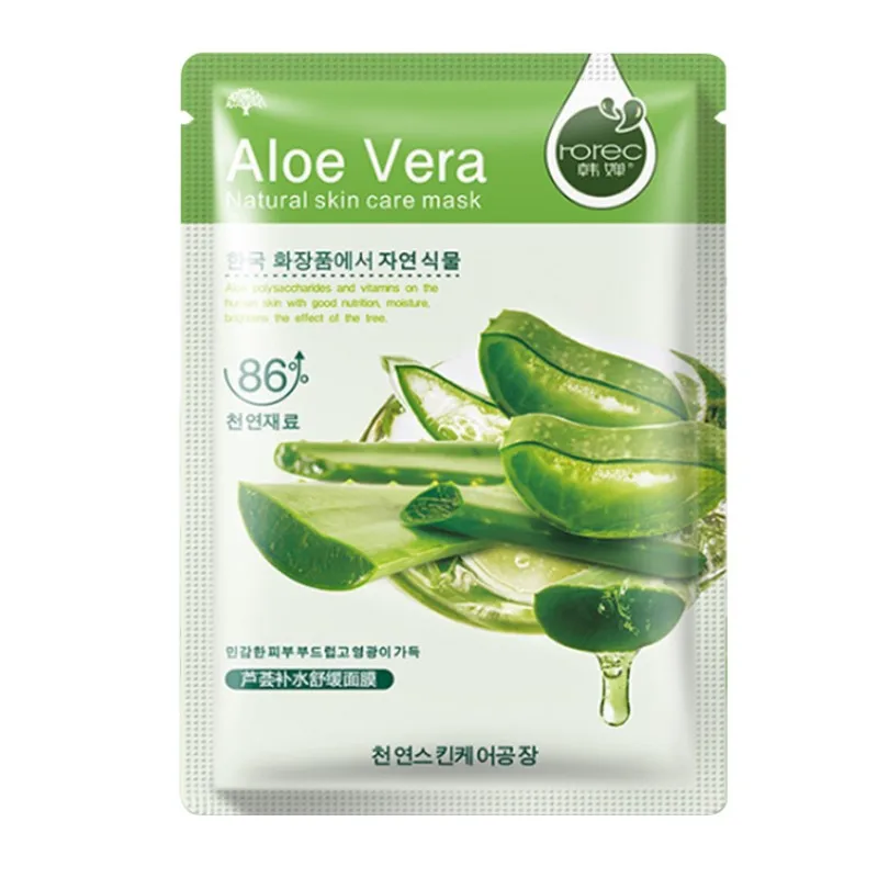 aloe Растительная эссенция, маска для лица, косметика, уход за кожей, увлажняющее масло, контроль, отбеливание ярче, лист, маска, алоэ, мед, оливки, черника - Цвет: aloe