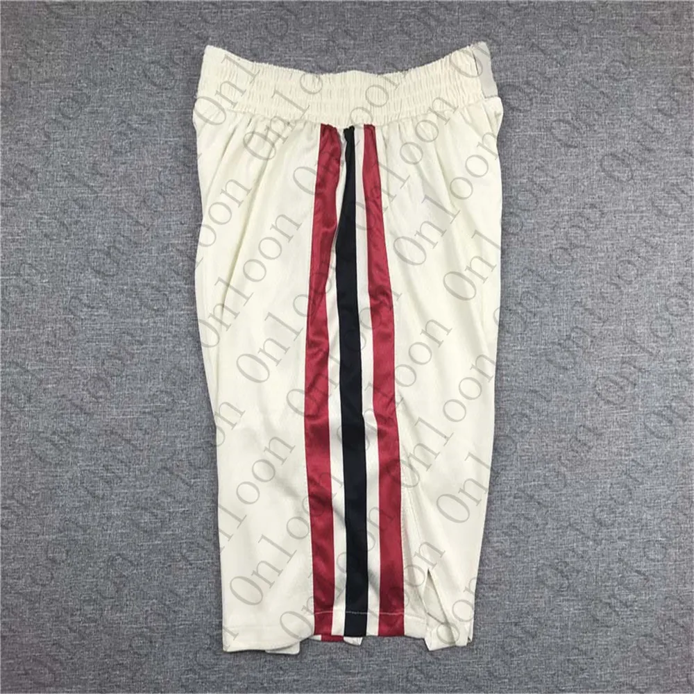 

New Men's American Basketball Portland Shorts Elastic Belt White Jersey