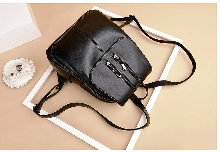 Brand New Laptop Backpack Women Leather Luxury Backpack Mochilas Feminina Ladies Fashion Backpack Satchel School Bag Pu