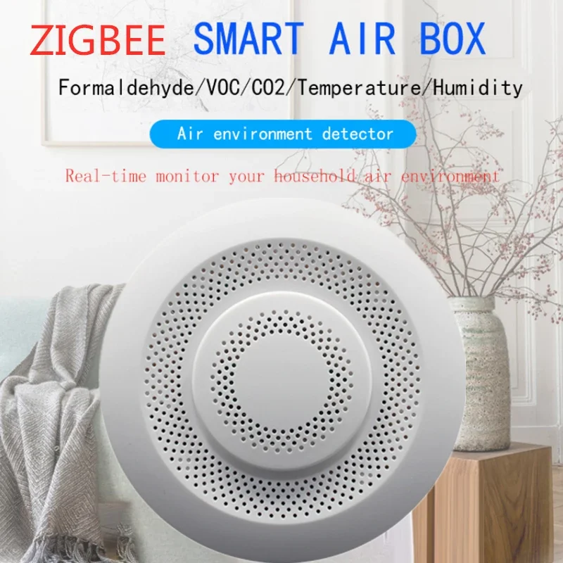

Zigbee3.0 Tuya Wi-Fi CO2 Hcho VOC детектор формальдегида контроля углекислого газа Сенсор воздуха монитор домашней автоматизации Предупреждение сигнали...