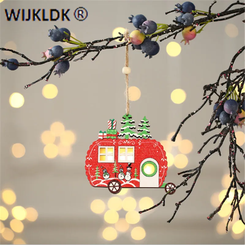 Santa Three-dimensional Glowing Ornaments Christmas Tree Pendant Home Star New Year Decoration Children Gift-C | Дом и сад