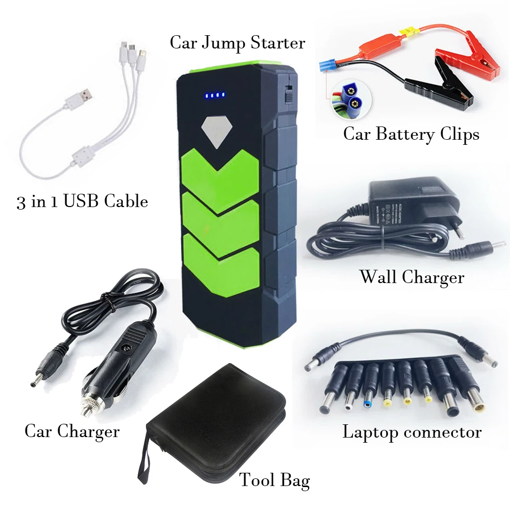 

GKFLY Super Power 20000mAh Starting Device 12V Car Jump Starer Portable Car Charger Booster Buster 2USB Power Bank Car Starter