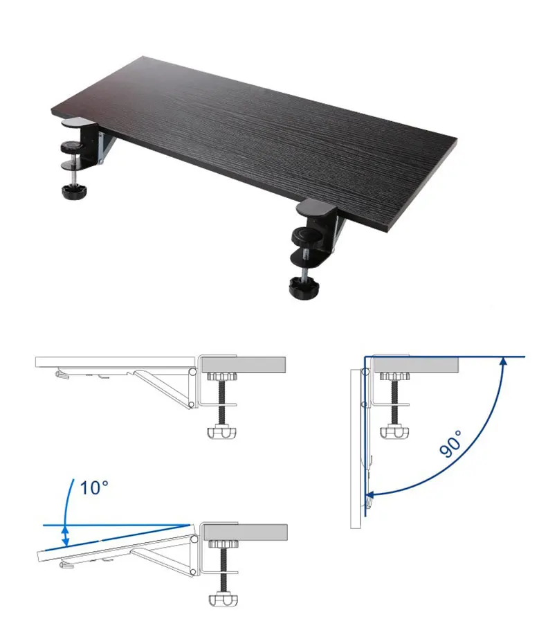 Adjustable Keyboard Tray Desktop Extender Platform Ergonomic Wrist Rest Mouse Pad Folding Elbow Arm Support | Компьютеры и офис