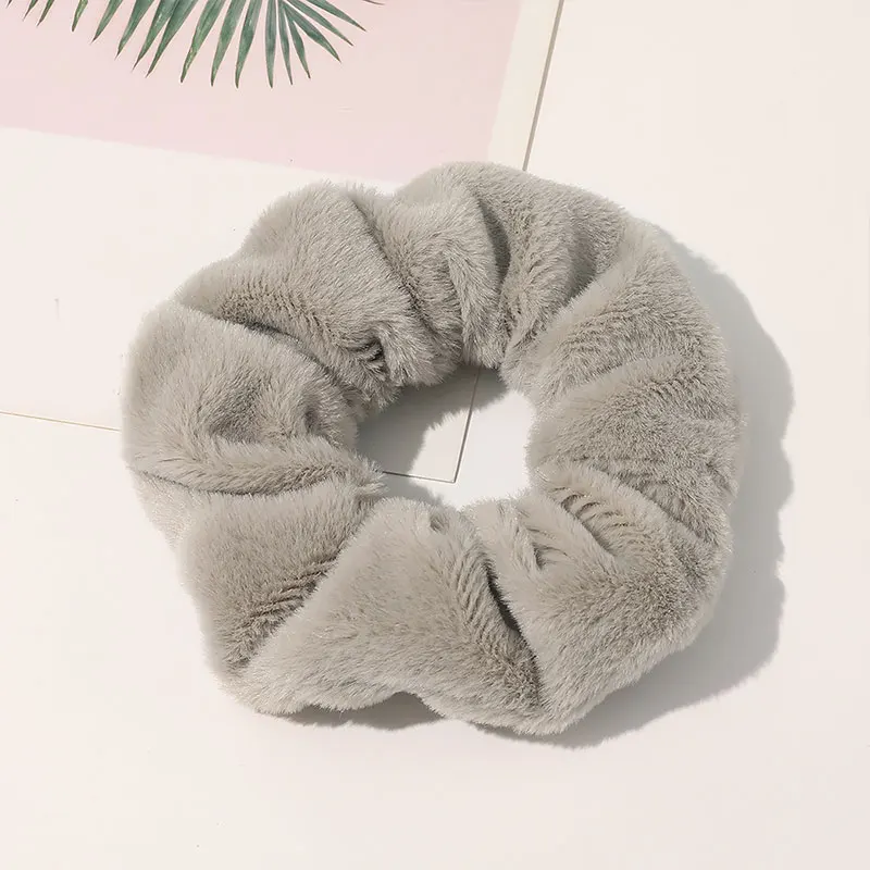 2021 зимние меховые резинки пушистые эластичные для волос женщин и девушек
