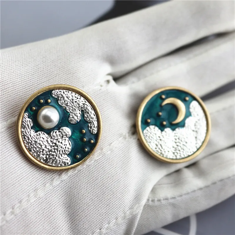 Осень-зима новинка Ретро стиль палаццо облако открытое солнце и луна капающая