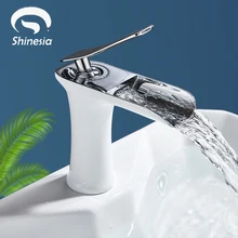 Хромированный смеситель для раковины Shinesia кран с одной ручкой