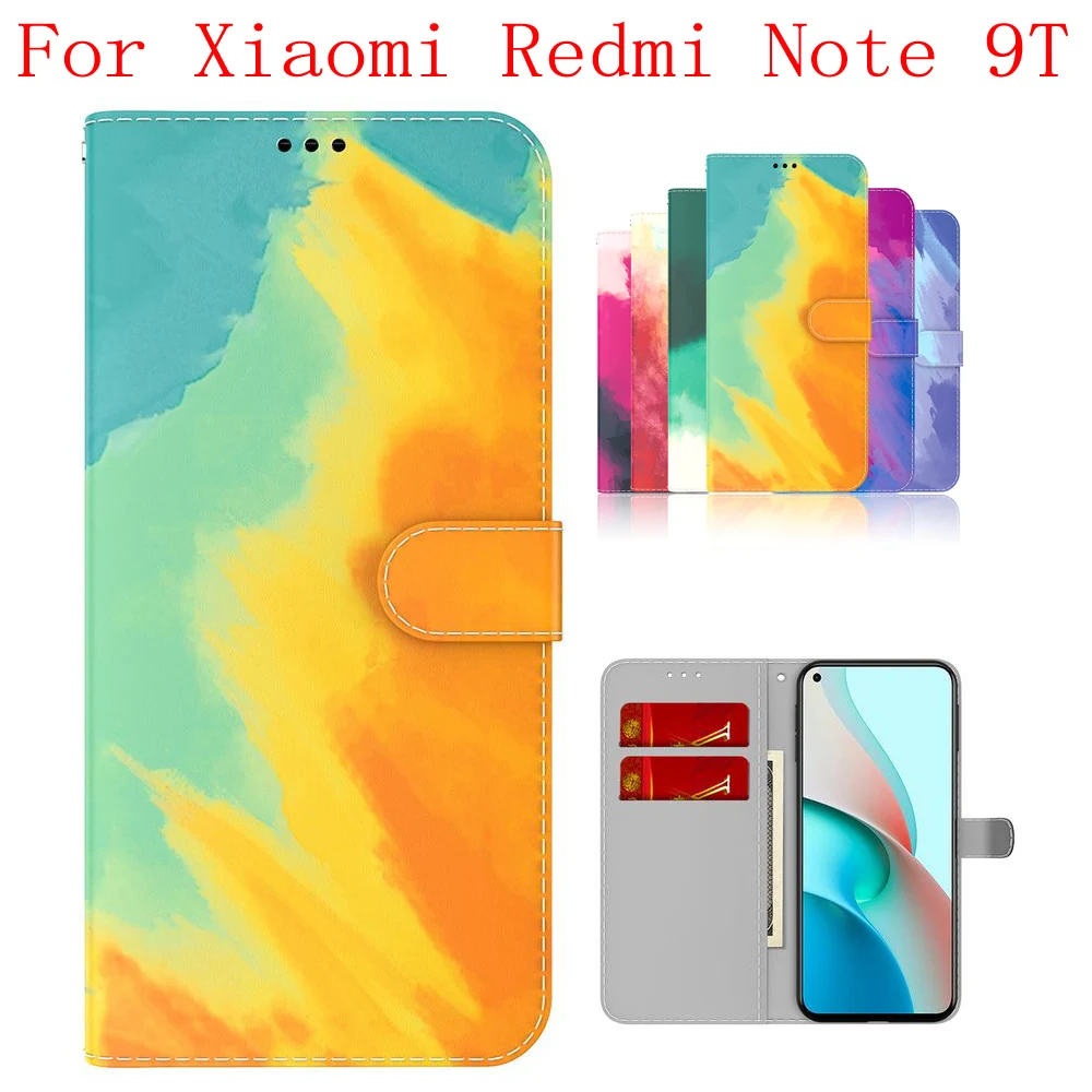 

Sunjolly, чехол для Xiaomi Redmi Note 9T, чехол-бумажник из искусственной кожи с откидной крышкой, чехол для Xiaomi Redmi Note 9T, чехол