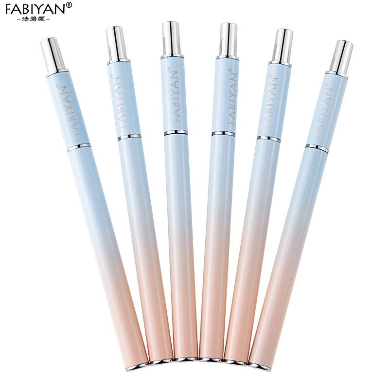 Кисть для дизайна ногтей плоская круглая кисть французского творчества синяя