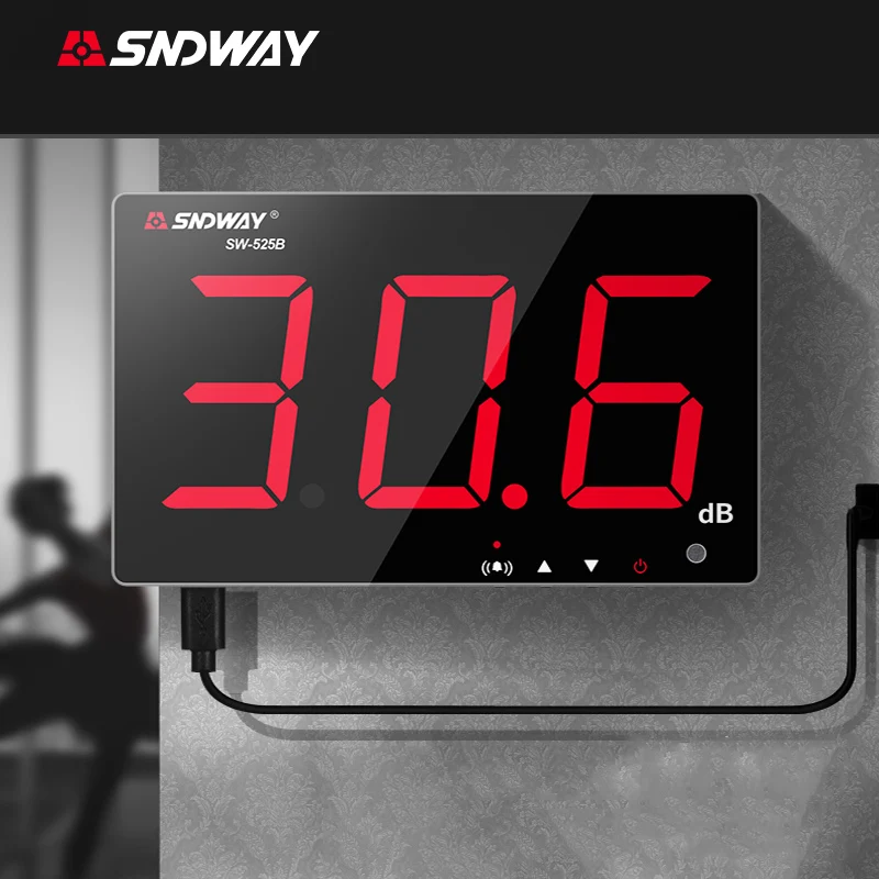SNDWAY SW 525A большой экран шумомер звук децибел Тестер шума сигнализация|Шумомеры| |