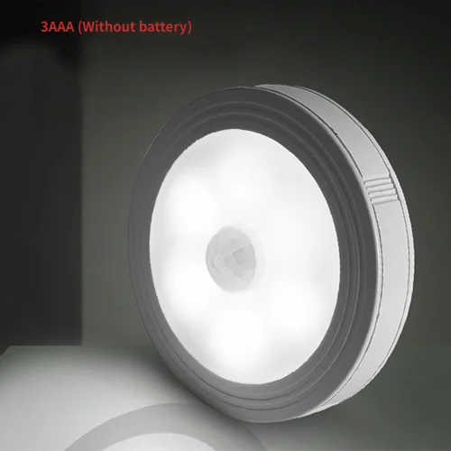 

LED Motion Sensor Night Light Bedroom Wall Lamp Stairs Intelligent Body Light Sensor Lamp 3AAA Battery Home Energy-Saving