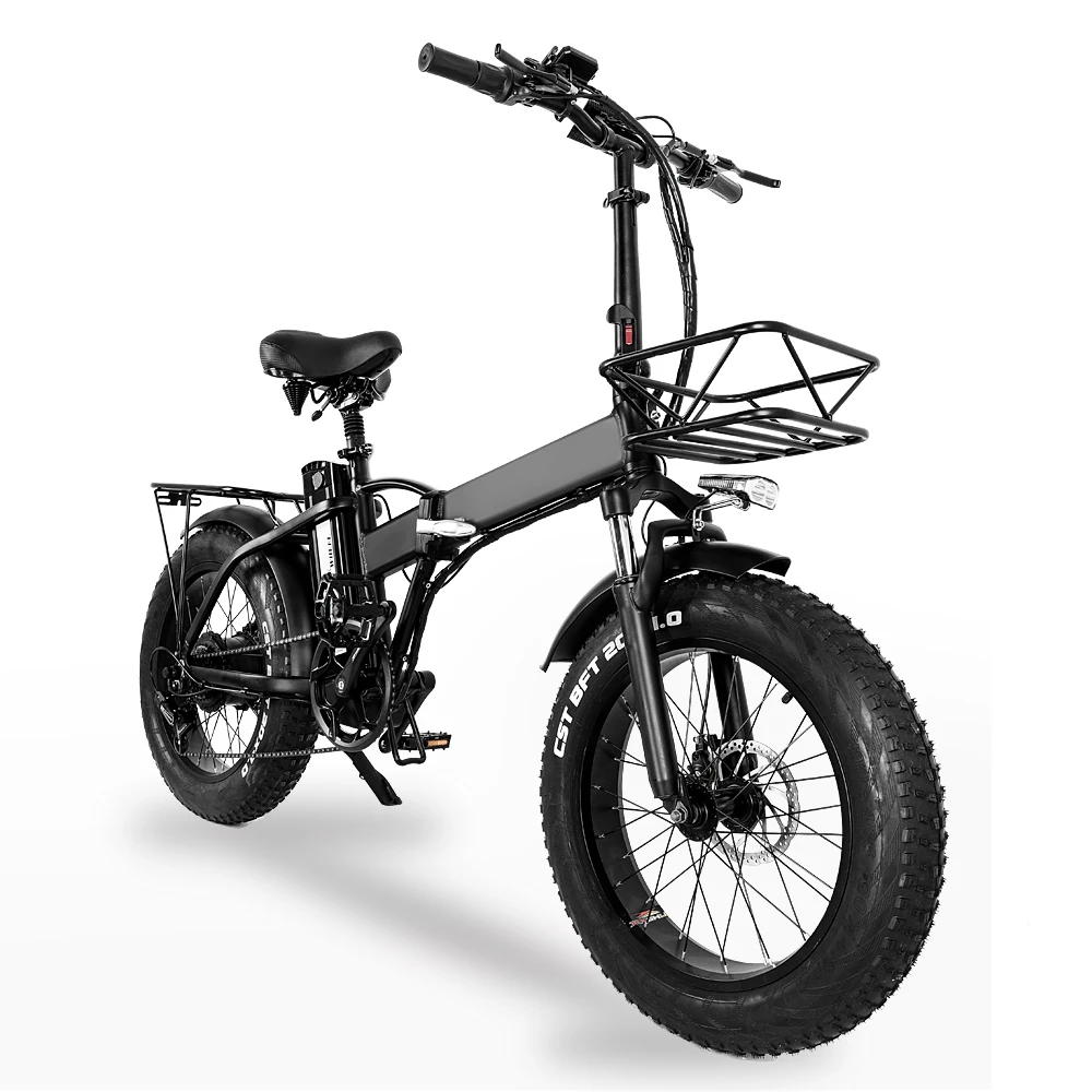 (EU STOCK) 20-дюймовый 750W 48V15AH литиевый аккумулятор fat tire электрический велосипед без
