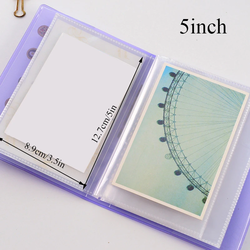 3/5inch Jelly Color Photo Album 64/32 Pockets Plug-in Photocard Holder Business Card Bag Transparent PVC Mini Photos Albums images - 6
