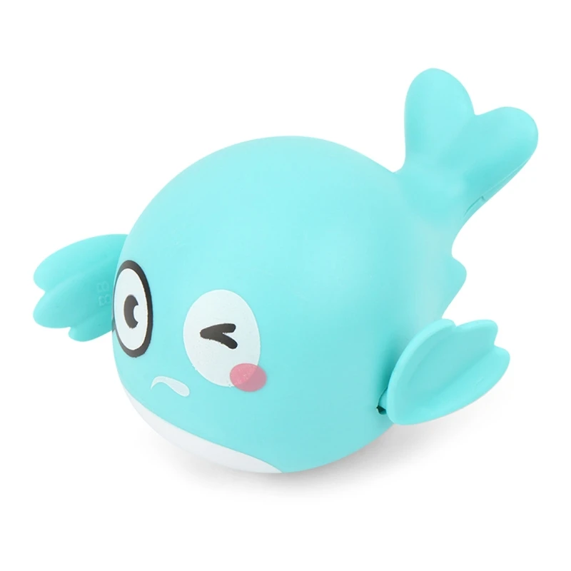 1Pcs Cute Bathe Little Clockwork Whale, Swimming Wind Up Whale for Toddlers Babies Bathing, Blue/Cyan-blue/Pink
