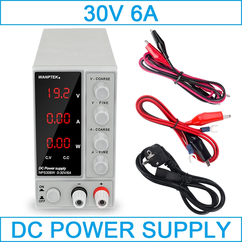 Переключения регулируется лаборатория DC Питание 30V 6A лаборатории Напряжение и Регулятора Тока скамья Источник Регулируемый блок питания 30В 10A digitals - Цвет: 30V6A