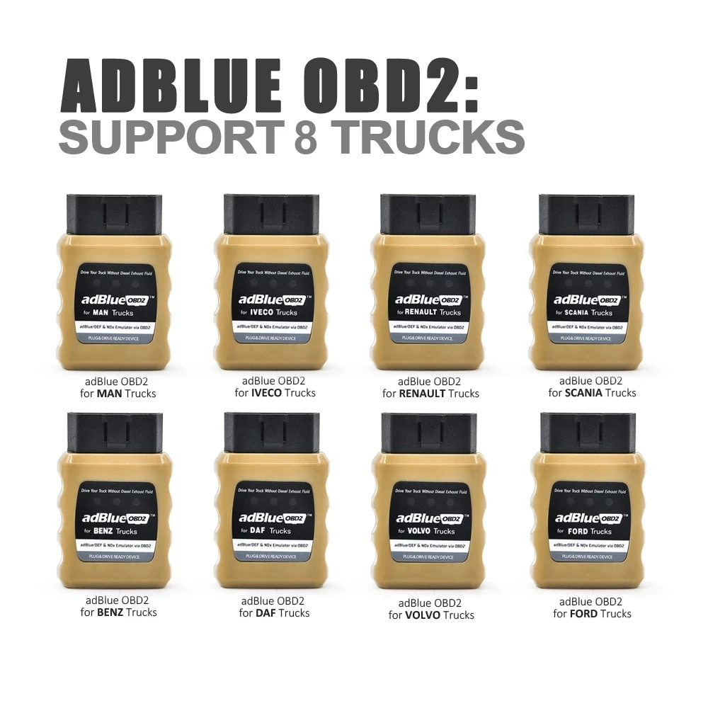 

New Emulador de Adblue Emulator AdblueOBD2 Diesel Heavy Duty Truck Scan Tool OBD2 Plug and Drive 50pcs/lot