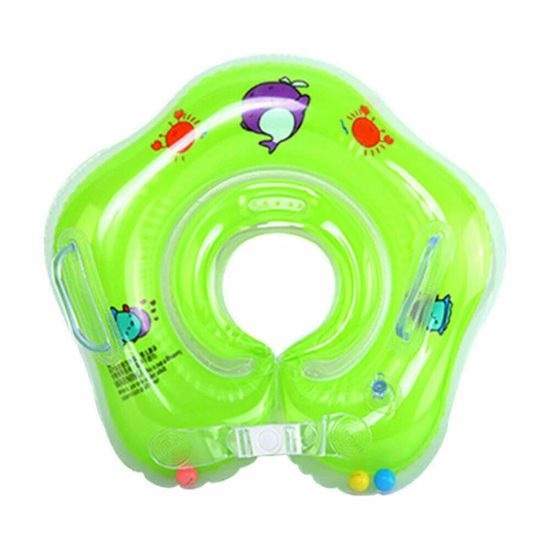 

1PCS Swimming Baby Accessories Neck Ring Tube Safety Infant Float Circle For Bathing Inflatable Flamingo Inflatable Water