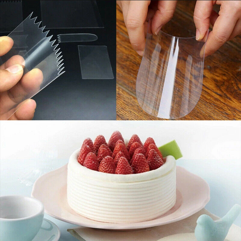 

9 шт./компл. Прозрачная форма для торта, шпатель для кремового крема, сглаживающая кромка, резак для кексов, форма для выпечки, украшение для в...