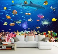 xuesu custom wallpaper 8d waterproof wall cloth 3d undersea world childrens room bedside background mural
