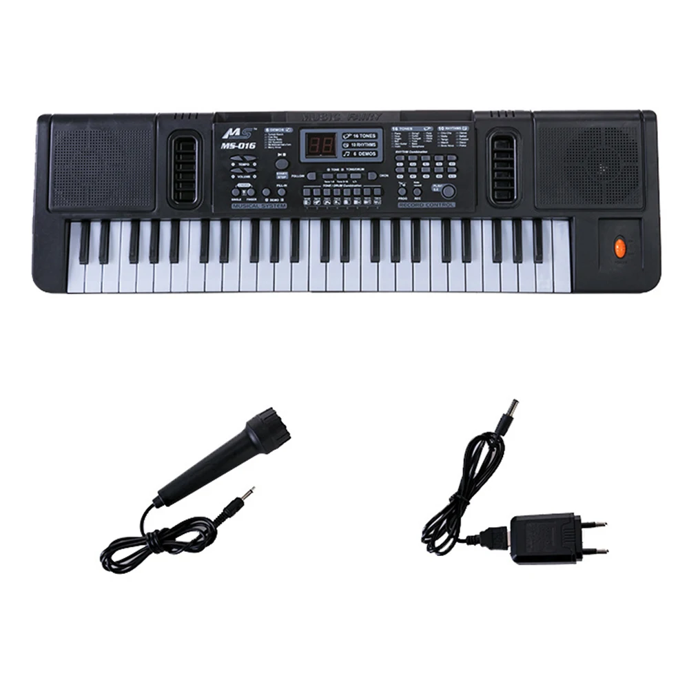 

49 Ключи, электронное пианино многофункциональный электронный орган игрушечный музыкальный инструмент с игрушечный микрофон для детей нач...