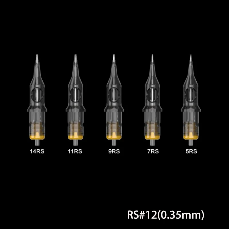

HELLO 20Pcs Round Shader φ0.35mm Disposable Tattoo Cartridge Needles Rotary Pen Sterile Tattoo Eyebrow Tattoo Machine RS