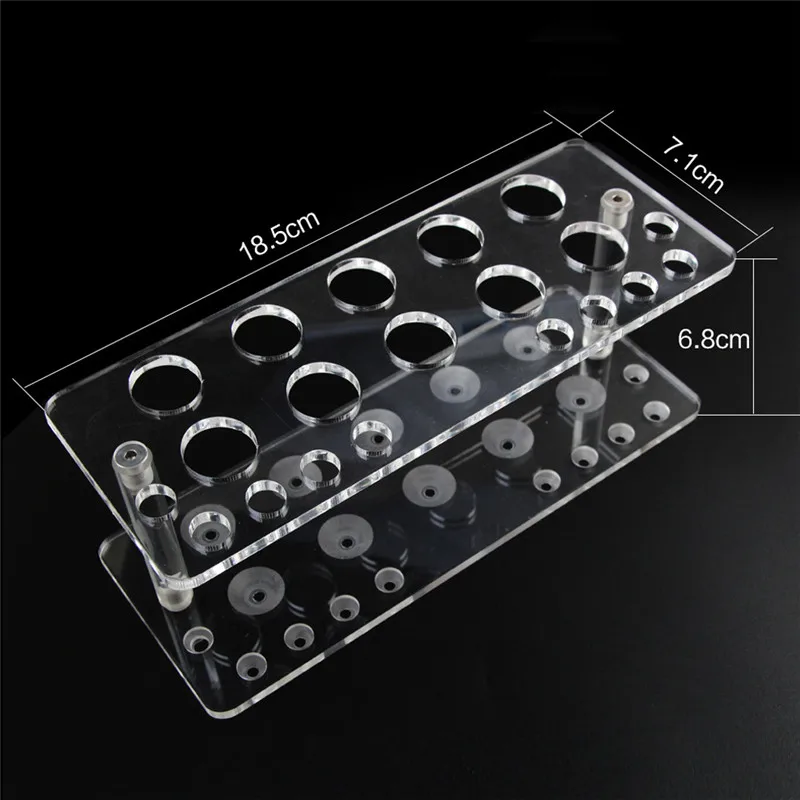 Подставка акриловый держатель кистей для макияжа с 20 отверстиями