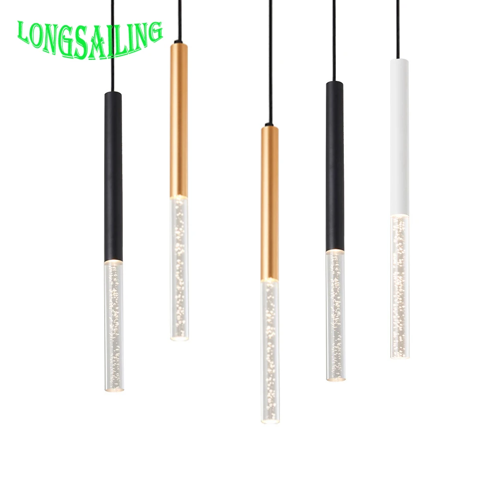 

Длинная лампа с регулируемой яркостью, подвесной светильник для кухонного островка, столовой, цилиндрический светильник Dowlight