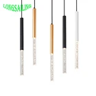 Длинная лампа с регулируемой яркостью, подвесной светильник для кухонного островка, столовой, цилиндрический светильник Dowlight