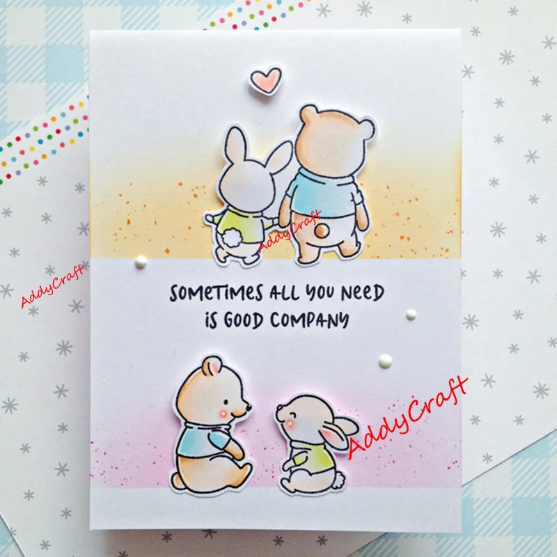 Животное партнер металлический Трафаретный вырубной штамп и прозрачные