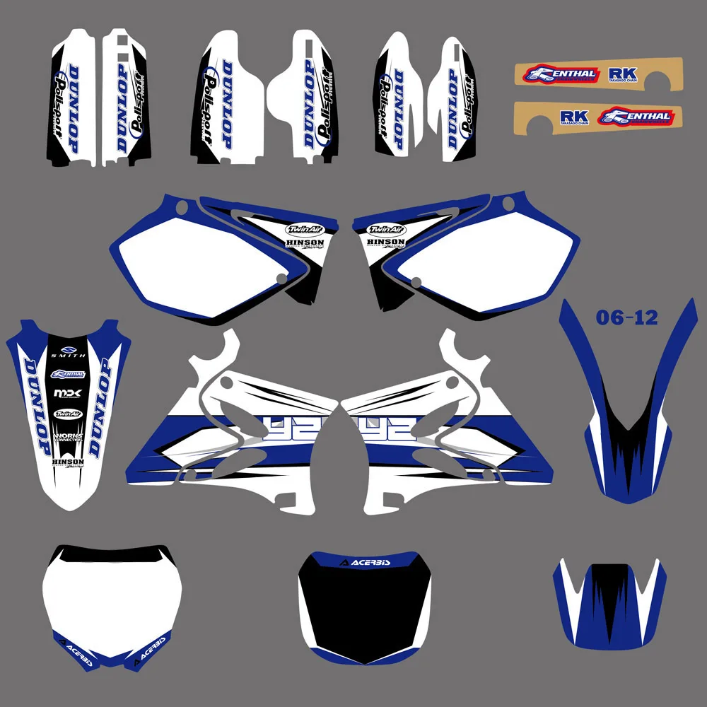 Графика фоны наклейка комплект для Yamaha YZ125 YZ250 YZ 125 250 2002 2014 2011 2010 2009 2008 2007 2006 2005 2004