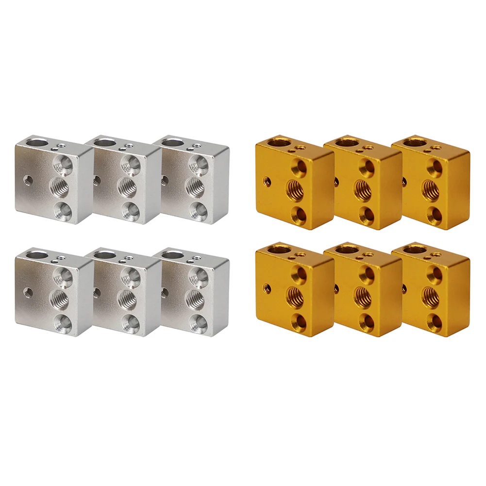 

6x Professional 3D Printer Hotend Heater Block for Creality Ender 3 3D Printer High Precision Replacement Parts