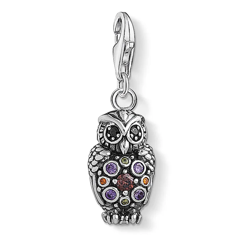 

Night Owl Charms Pendant 925 Sterling Silver Pendants Fashion Jewelry Cute Gift For Thomas Jewelry Making DIY Women Men 2020 New