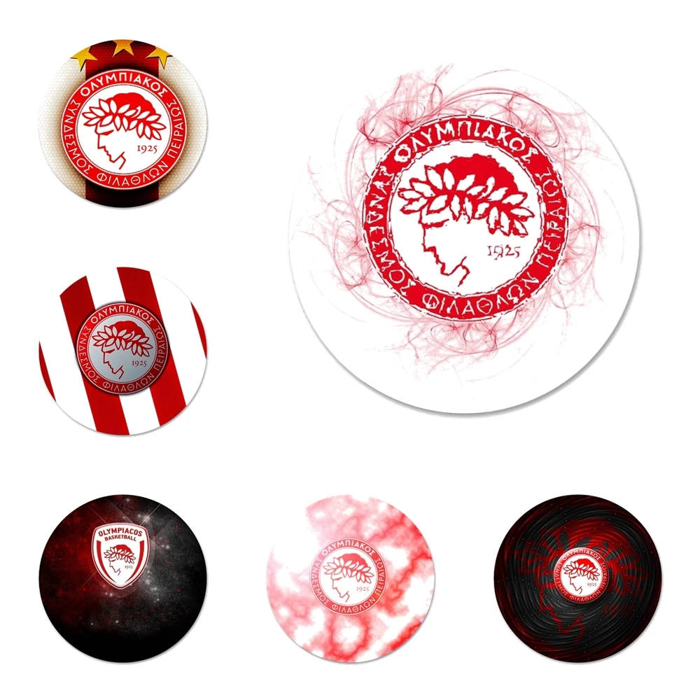 

Olympiacos Cfp Logo Icons Pins Badge Decoration Brooches Metal Badges For Backpack Decoration