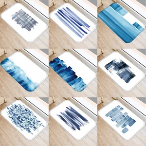 1 шт в синюю полоску коврики в ванную ковер коврик в горизонтальную полоску для ванной комнаты Non-slip двери ковер коврик