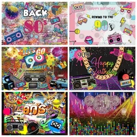 yeele back to 80s %e2%80%99 90s theme party music disco backdrops graffiti neon glow photography backgrounds banner decor photocall