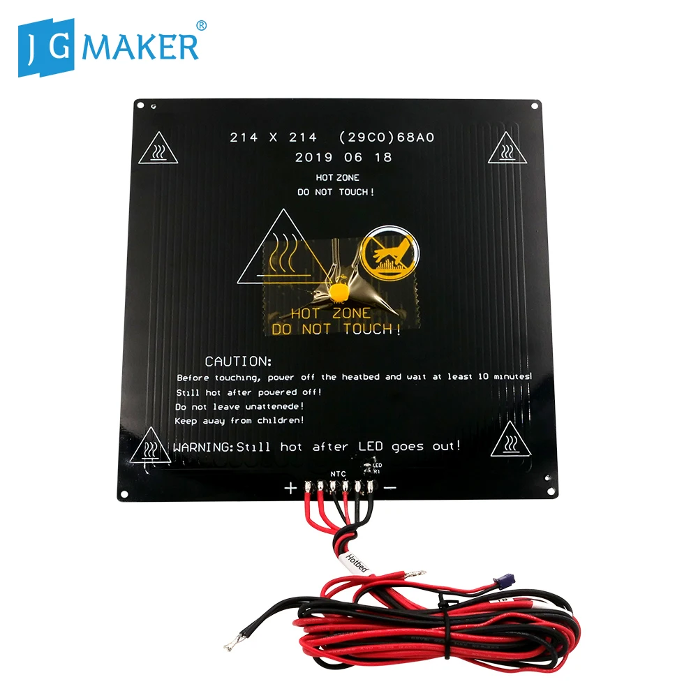 Подогреваемая платформа для 3D принтера JGMAKER A3S /A5/ A5S с 6 контактным паяльным