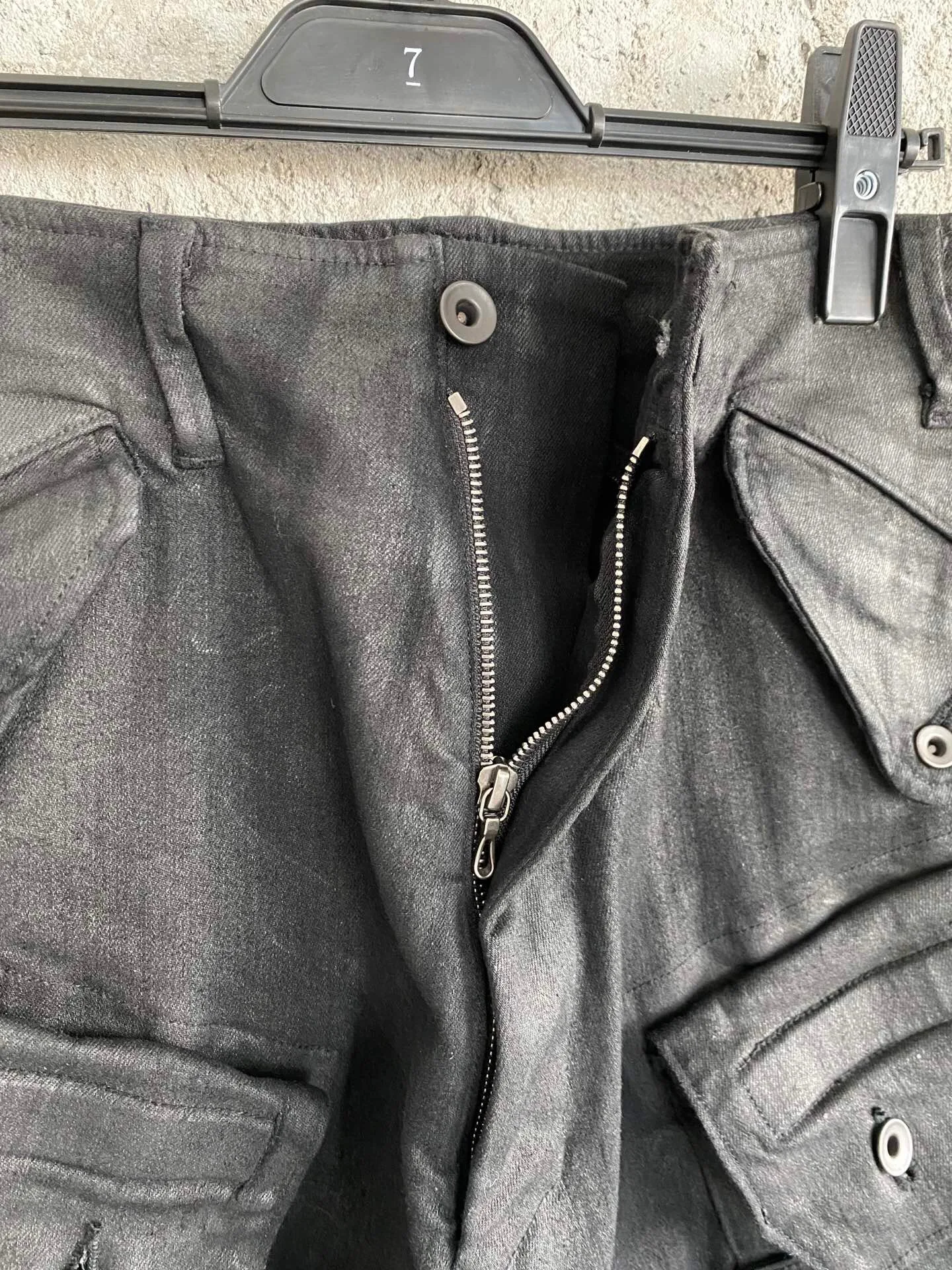 Мужские зауженные черные джинсы-Карго | Мужская одежда