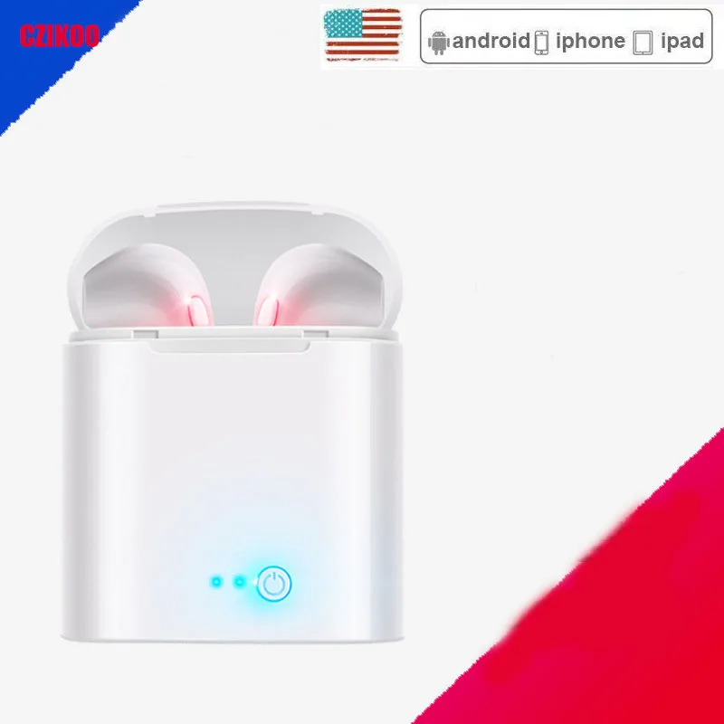 I7 i7s TWS беспроводной bluetooth-наушник наушники гарнитура с микрофоном для iPhone sunsung xiaomi Huawei; Lenovo htc LG TCL ect