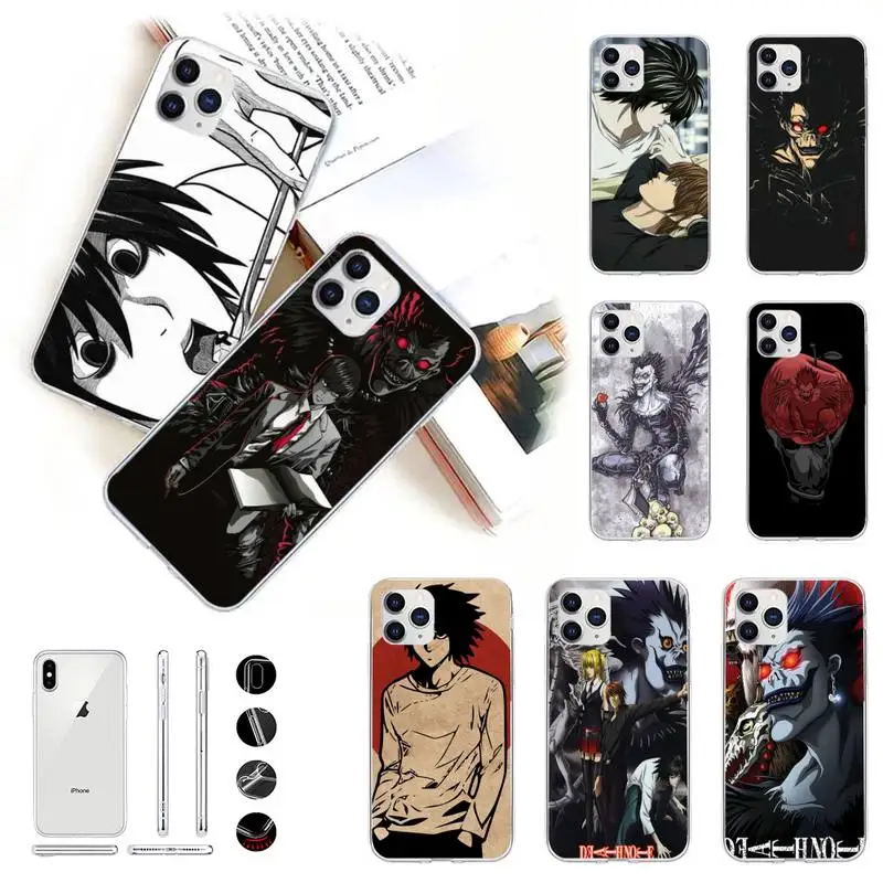 

Death Note Ryuk kira Phone Case for iPhone 11 12 13 mini pro XS MAX 8 7 6 6S Plus X 5S SE 2020 XR case