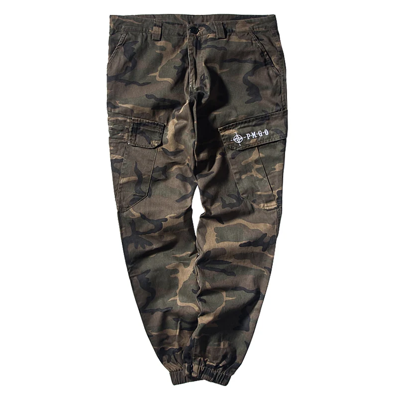 Стиль сафари! Брюки карго мужские камуфляжные Джоггеры со множеством карманов